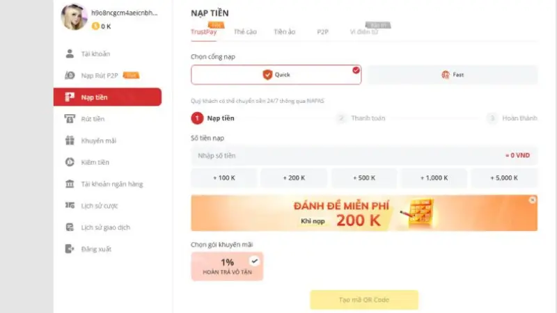 Nạp rít Bayclub đều được mã hóa bằng công nghệ bảo mật hiện đại